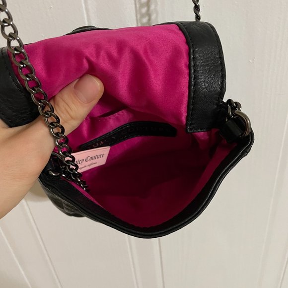 Juicy Couture Black Jewelled Mini Leather Crossbody Bag - Picture 6 of 8